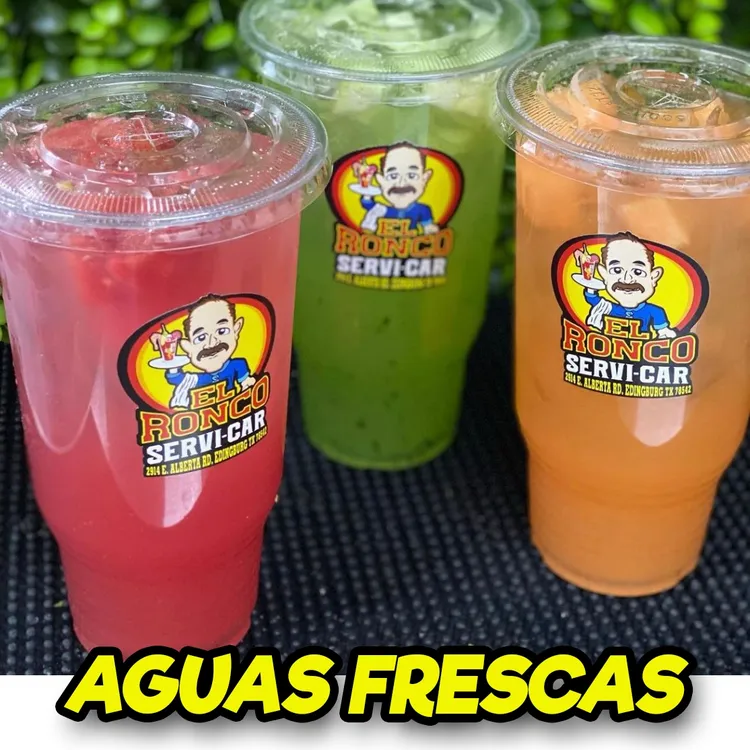 Three El Ronco aguas frescas